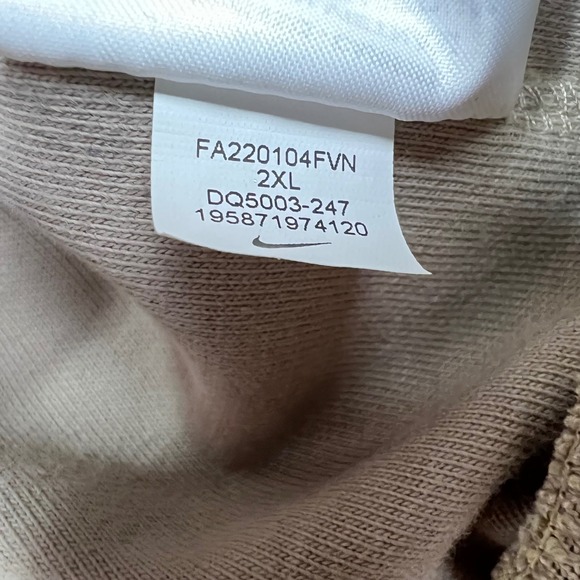 Nike Track Jacket Full Zip Lightweight Athletic Running Tan XXL - Picture 6 of 10